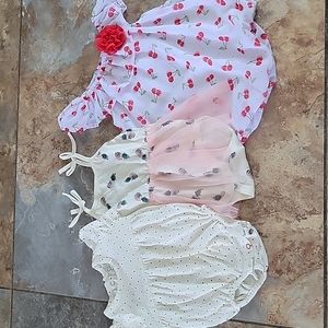 Summer girl onesies - 6-9 M